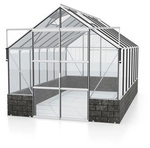 VITAVIA Gew&auml;chshaus &raquo;Cassandra&laquo;, BxHxL: 2570 x 2489 x 4480 mm - grau