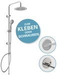Eisl &Uuml;berkopfbrause-Set, chromfarben, &Oslash;: 24 cm - braun
