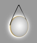 TALOS Dekospiegel, rund, &Oslash;: 80 cm - goldfarben