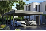 SKANHOLZ Carport &raquo;Friesland&laquo;, BxT: 557 x 860 cm, Firsth&ouml;he: 254 cm, lasiert - grau