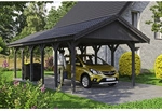 SKANHOLZ Carport &raquo;Wallgau&laquo;, BxT: 430 x 900 cm, Firsth&ouml;he: 326 cm, lasiert - grau