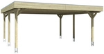 SKANHOLZ Carport &raquo;Spessart&laquo;, BxT: 611 x 604 cm, Firsth&ouml;he: 258 cm, lasiert - braun