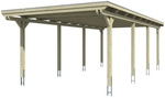 SKANHOLZ Carport &raquo;Emsland&laquo;, BxT: 404 x 846 cm, Firsth&ouml;he: 242 cm, farbbehandelt -