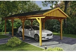 SKANHOLZ Carport &raquo;Fichtelberg&laquo;, BxT: 317 x 808 cm, Firsth&ouml;he: 303 cm, lasiert -