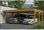SKANHOLZ Carport &raquo;Grunewald&laquo;, BxT: 622 x 554 cm, Firsth&ouml;he: 255 cm, lasiert -