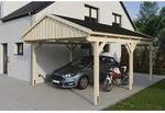 SKANHOLZ Carport &raquo;Fichtelberg&laquo;, BxT: 423 x 566 cm, Firsth&ouml;he: 326 cm, unbehandelt
