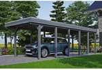 SKANHOLZ Carport &raquo;Friesland&laquo;, BxT: 314 x 860 cm, Firsth&ouml;he: 241 cm, lasiert - grau