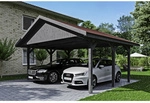 SKANHOLZ Carport &raquo;Wallgau&laquo;, BxT: 620 x 500 cm, Firsth&ouml;he: 354 cm, lasiert - grau