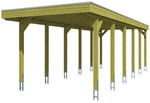 SKANHOLZ Carport &raquo;Friesland&laquo;, BxT: 314 x 860 cm, Firsth&ouml;he: 241 cm, impr&auml;gniert -
