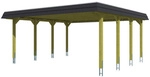 SKANHOLZ Carport &raquo;Spreewald&laquo;, BxT: 585 x 589 cm, Firsth&ouml;he: 250 cm, impr&auml;gniert -