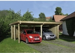 WEKA Doppelcarport &raquo;618&laquo;, Gr. 1, Flachdach, europ&auml;ische Kiefer,