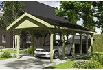 SKANHOLZ Carport &raquo;Wallgau&laquo;, BxT: 380 x 900 cm, Firsth&ouml;he: 313 cm, impr&auml;gniert -