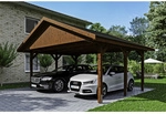 SKANHOLZ Carport &raquo;Wallgau&laquo;, BxT: 620 x 500 cm, Firsth&ouml;he: 354 cm, lasiert - braun