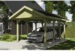 SKANHOLZ Carport &raquo;Wallgau&laquo;, BxT: 380 x 600 cm, Firsth&ouml;he: 313 cm, impr&auml;gniert -