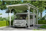 SKANHOLZ Carport &raquo;Emsland 1&laquo;, BxT: 404 x 604 cm, Firsth&ouml;he: 372 cm, farbbehandelt