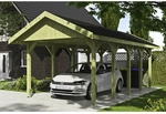 SKANHOLZ Carport &raquo;Wallgau&laquo;, BxT: 380 x 750 cm, Firsth&ouml;he: 313 cm, impr&auml;gniert -