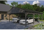 SKANHOLZ Carport &raquo;Fichtelberg&laquo;, BxT: 618 x 808 cm, Firsth&ouml;he: 362 cm, lasiert -