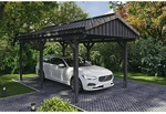 SKANHOLZ Carport &raquo;Fichtelberg&laquo;, BxT: 317 x 566 cm, Firsth&ouml;he: 303 cm, lasiert -