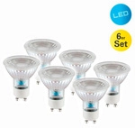 N&Auml;VE Leuchtmittel, 4,6 W, GU10, 6 St&uuml;ck - transparent