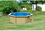 KARIBU Achtformpool &raquo;Var. A&laquo;, braun, 16000 l, BxLxH: 428x420x124 cm