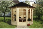WEKA Sitzlaube, achteckig|zeltdach, achteckig, BxT: 336 x 365 cm - beige