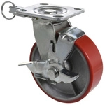 WAGNER SYSTEM Bockrolle, silberfarben/rot, BxH: 50 x 181 mm, max. Tragf&auml;higkeit: 400