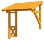 SKANHOLZ Vordach &raquo;Paderborn 3&laquo;, 242 x 156 cm (BxT), nordische Fichte, eiche...