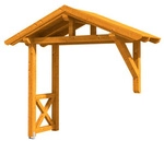 SKANHOLZ Vordach &raquo;Stralsund 3&laquo;, 289 x 116 cm (BxT), nordische Fichte, eiche...