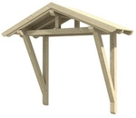 SKANHOLZ Vordach &raquo;Stralsund 2&laquo;, 289 x 116 cm (BxT), nordische Fichte, natur -...