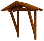 SKANHOLZ Vordach &raquo;Siegen 2&laquo;, 247 x 116 cm (BxT), nordische Fichte, nussbaum -...