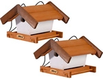 DOBAR Vogelhaus &raquo;Goldener Oktober&laquo;, h&auml;ngend, 2er-Set - braun