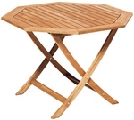 Klapptisch, &Oslash;xH: 110 x 74 cm, Tischplatte: Eukalyptusholz - beige