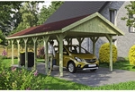 SKANHOLZ Carport &raquo;Wallgau&laquo;, BxT: 430 x 900 cm, Firsth&ouml;he: 326 cm, impr&auml;gniert -