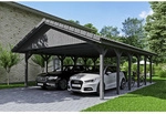 SKANHOLZ Carport &raquo;Wallgau&laquo;, BxT: 620 x 900 cm, Firsth&ouml;he: 354 cm, lasiert - grau