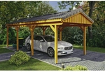 SKANHOLZ Carport &raquo;Fichtelberg&laquo;, BxT: 317 x 808 cm, Firsth&ouml;he: 303 cm, lasiert -