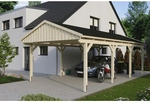SKANHOLZ Carport &raquo;Fichtelberg&laquo;, BxT: 423 x 808 cm, Firsth&ouml;he: 326 cm, unbehandelt