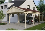 SKANHOLZ Carport &raquo;Fichtelberg&laquo;, BxT: 423 x 808 cm, Firsth&ouml;he: 326 cm, unbehandelt