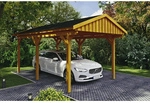 SKANHOLZ Carport &raquo;Fichtelberg&laquo;, BxT: 317 x 566 cm, Firsth&ouml;he: 303 cm, lasiert -
