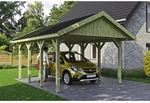 SKANHOLZ Carport &raquo;Wallgau&laquo;, BxT: 430 x 600 cm, Firsth&ouml;he: 326 cm, impr&auml;gniert -