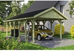 SKANHOLZ Carport &raquo;Wallgau&laquo;, BxT: 430 x 900 cm, Firsth&ouml;he: 326 cm, impr&auml;gniert -