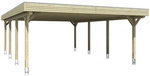 SKANHOLZ Carport &raquo;Spessart&laquo;, BxT: 611 x 846 cm, Firsth&ouml;he: 258 cm, lasiert - braun