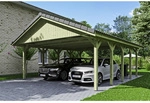 SKANHOLZ Carport &raquo;Wallgau&laquo;, BxT: 620 x 750 cm, Firsth&ouml;he: 354 cm, impr&auml;gniert -