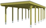 SKANHOLZ Carport &raquo;Friesland&laquo;, BxT: 397 x 860 cm, Firsth&ouml;he: 241 cm, impr&auml;gniert -