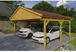 SKANHOLZ Carport &raquo;Fichtelberg&laquo;, BxT: 618 x 566 cm, Firsth&ouml;he: 362 cm, lasiert -