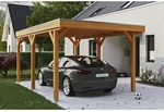 SKANHOLZ Carport &raquo;Grunewald&laquo;, BxT: 321 x 554 cm, Firsth&ouml;he: 243 cm, lasiert -