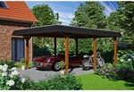 SKANHOLZ Carport &raquo;Wendland&laquo;, BxT: 409 x 628 cm, Firsth&ouml;he: 247 cm, farbbehandelt -