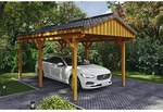SKANHOLZ Carport &raquo;Fichtelberg&laquo;, BxT: 317 x 566 cm, Firsth&ouml;he: 303 cm, lasiert -
