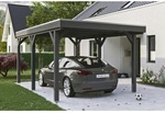 SKANHOLZ Carport &raquo;Grunewald&laquo;, BxT: 321 x 554 cm, Firsth&ouml;he: 243 cm, lasiert - grau