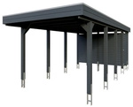 SKANHOLZ Einzelcarport &raquo;Friesland Set 12&laquo;, 314 x 708 cm (BxT), mit...