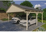 SKANHOLZ Carport &raquo;Fichtelberg&laquo;, BxT: 618 x 566 cm, Firsth&ouml;he: 362 cm, unbehandelt